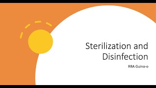 Sterilization and Disinfection [upl. by Adnylam]