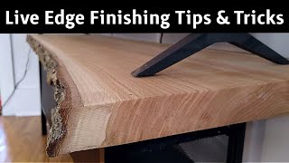 How To Finish A Live Edge Slab [upl. by Adnohsor]