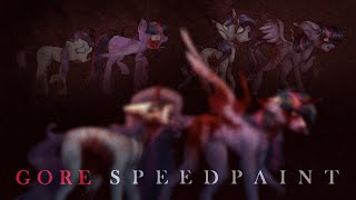 GORE Pony Zombies Redraw 30  MLP Speedpaint [upl. by Nayt]