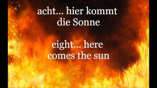 Rammstein  Sonne Lyrics in German with English subtitles [upl. by Tellford]