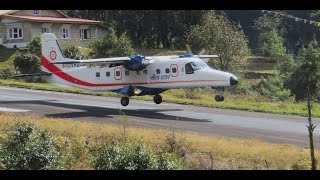 Landings and Takeoffs at Lukla Airport 2800m  New High definition footage [upl. by Eimma188]